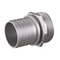 Hose coupling in aluminium with male thread and serrated stub SHM for crimp sleeve installation
